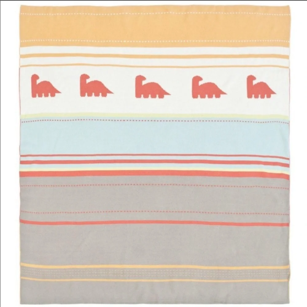 Weegoamigo Dino convoy cotton stroller blanket